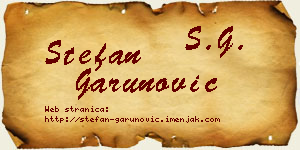 Stefan Garunović vizit kartica